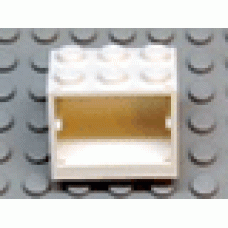 Part 4532a White Container, Cupboard 2 x 3 x 2 - Solid Studs 